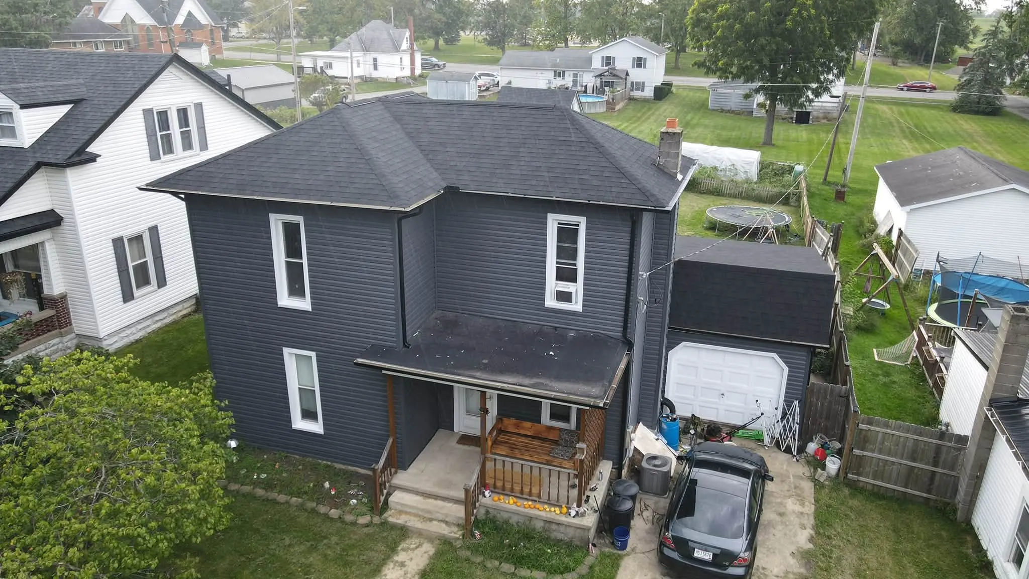 Two-story home siding replacement — after