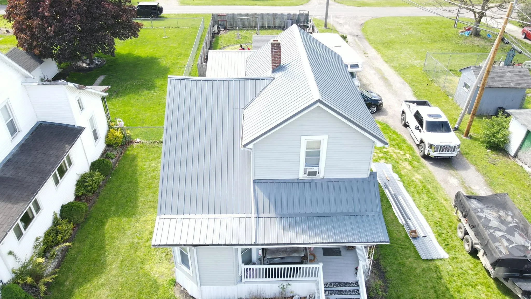 New standing-seam metal roof in Logan County, Ohio