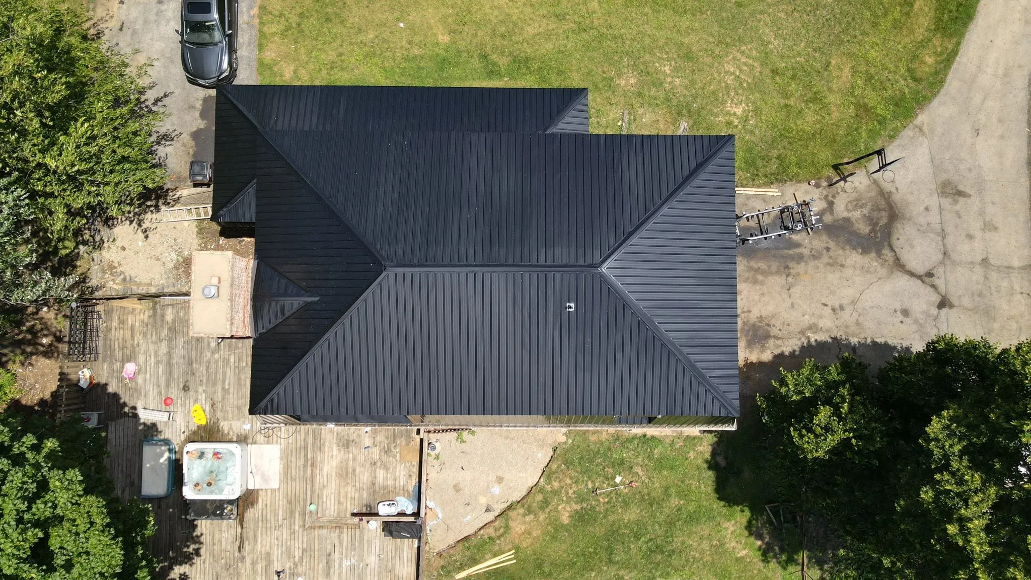 New standing-seam metal roof in Logan County, Ohio