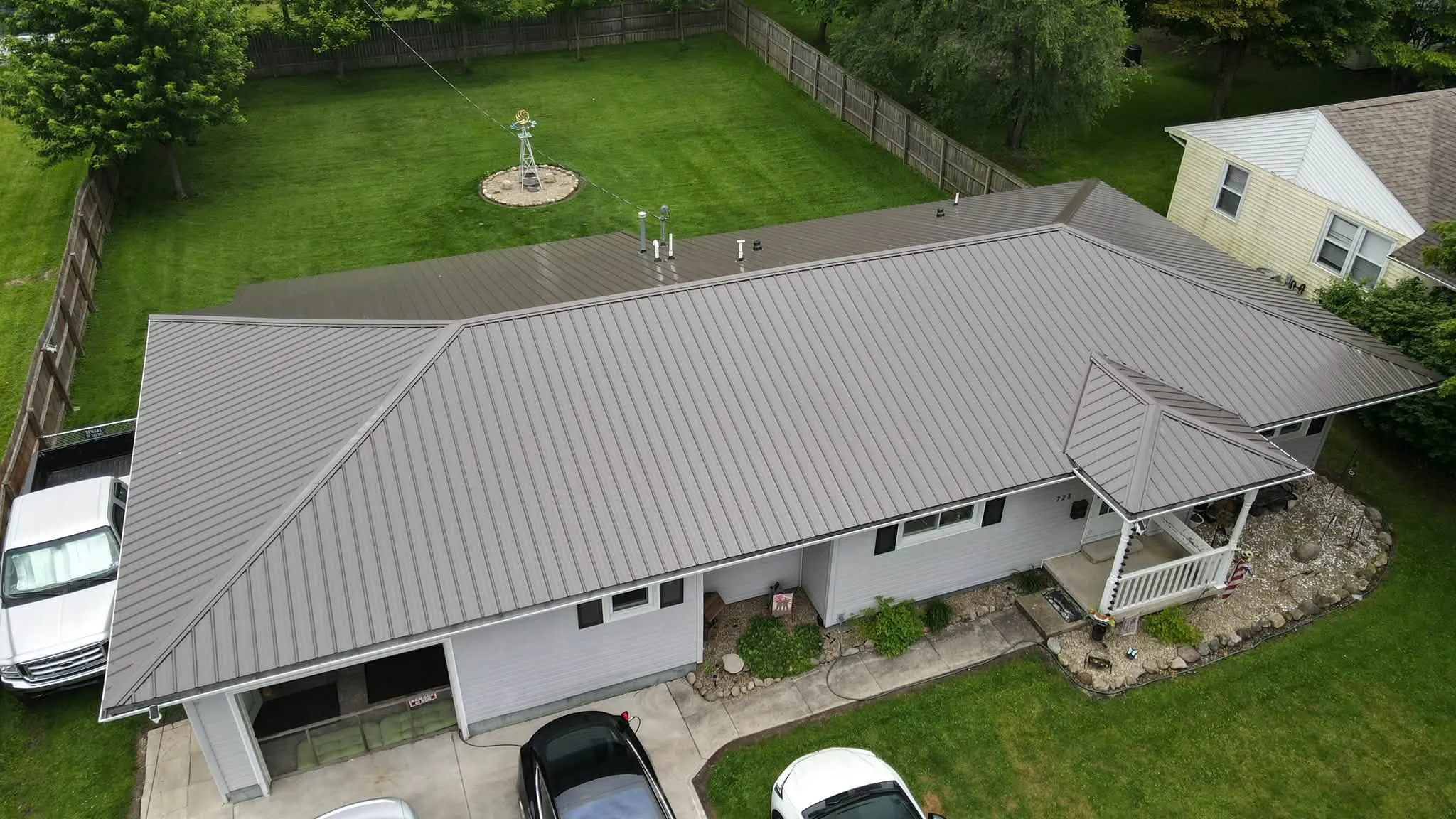 New standing-seam metal roof in Logan County, Ohio