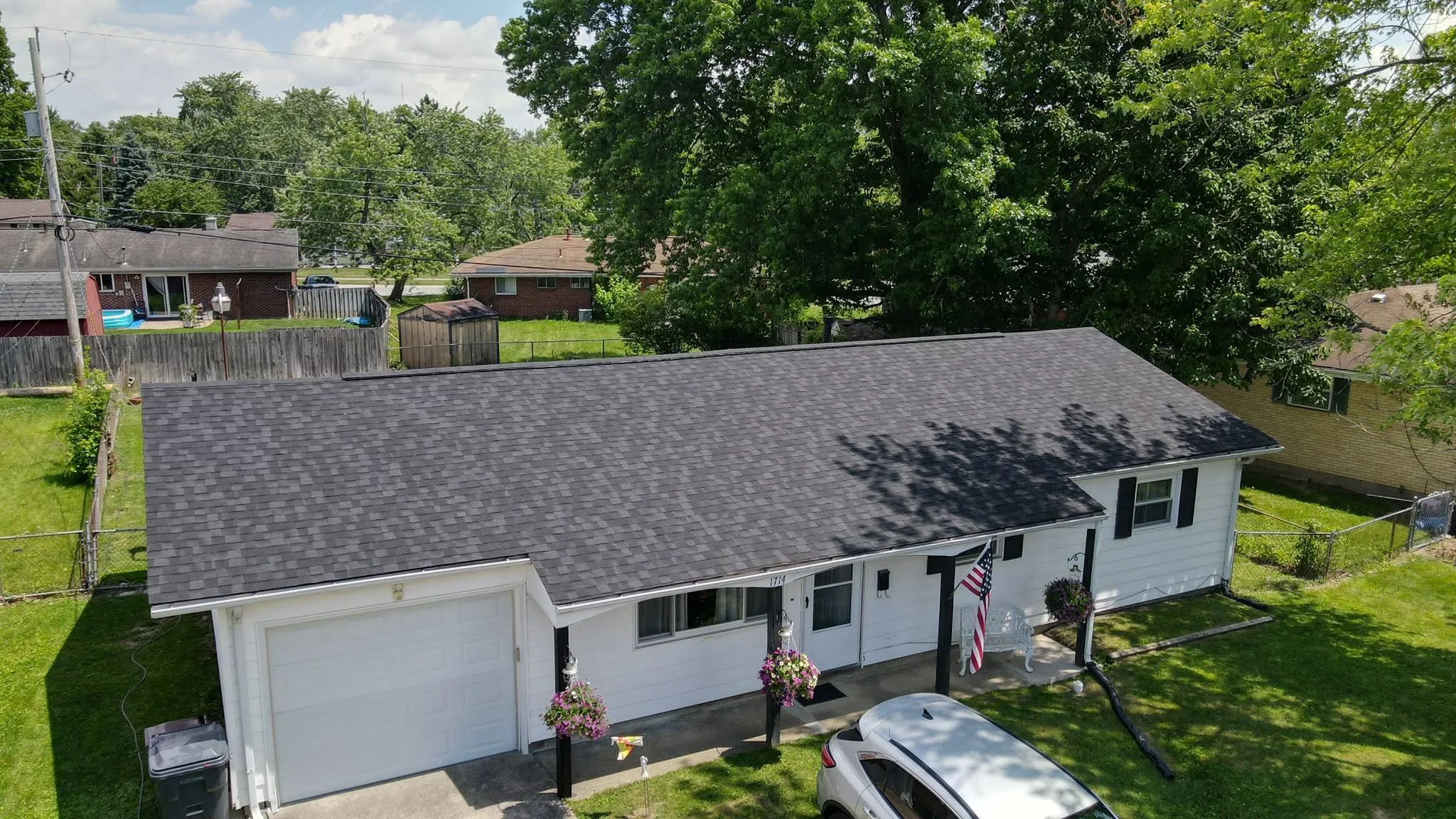 New architectural shingle roof in Logan County, Ohio